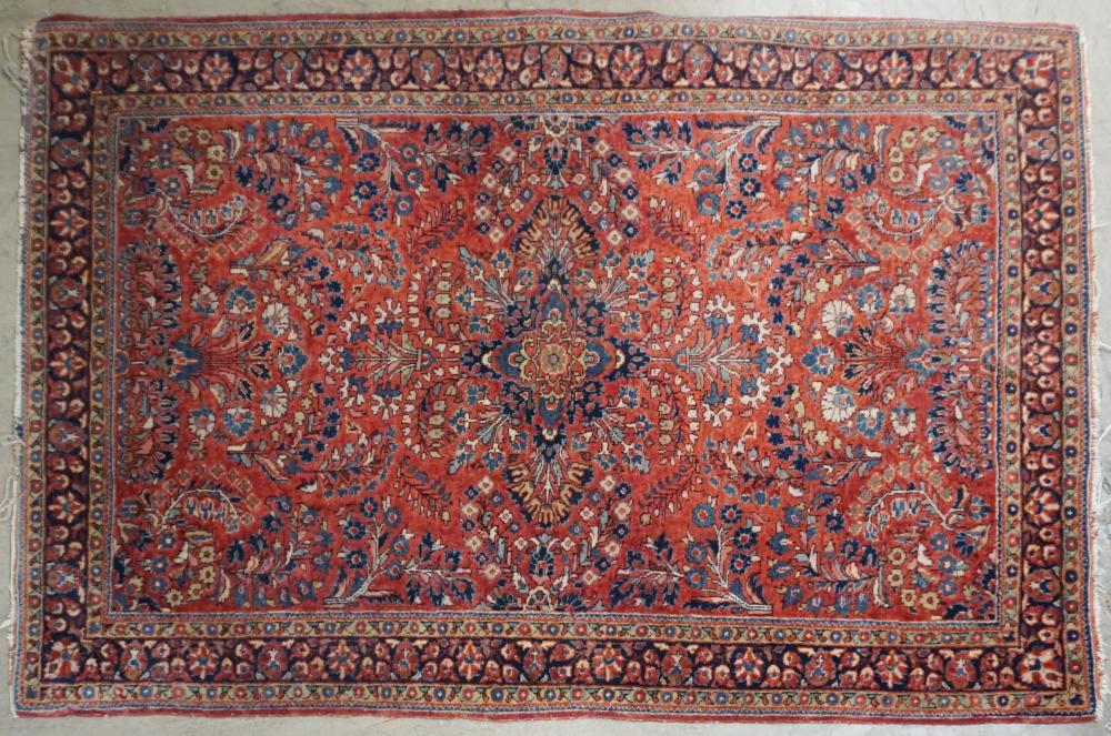 TWO SAROUK RUGS, EACH APPROXIMATELY