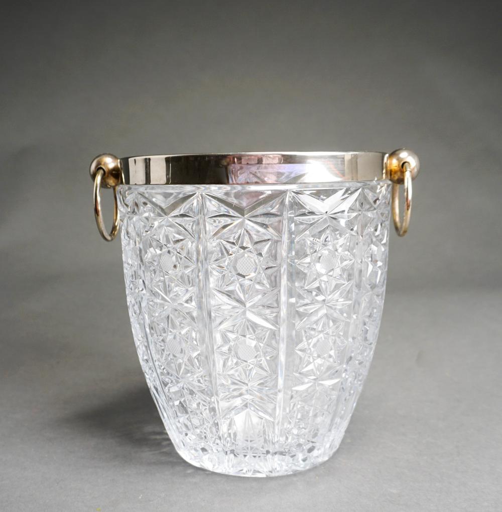 PRESSED GLASS AND SILVER PLATE