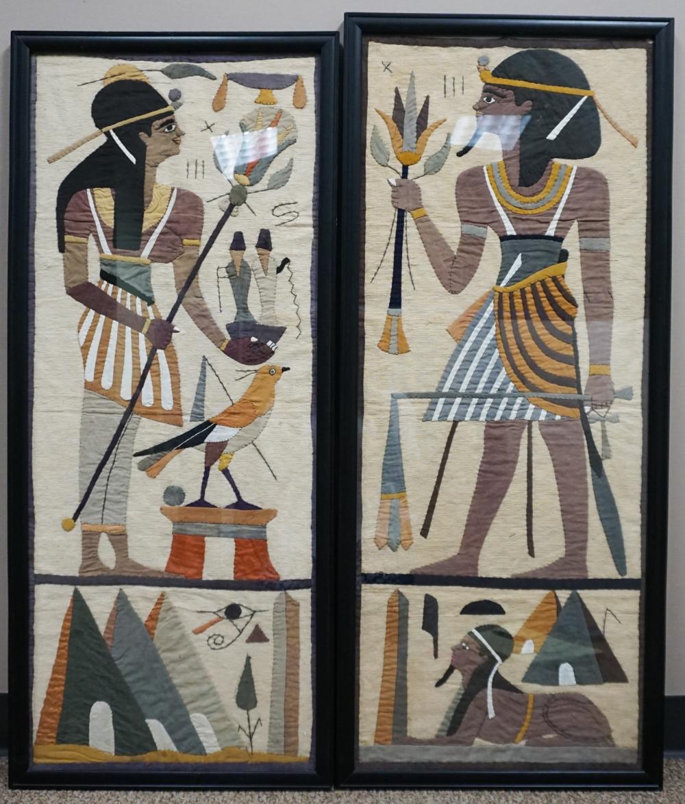 TWO EGYPTIAN PIECED COTTON PANELS,