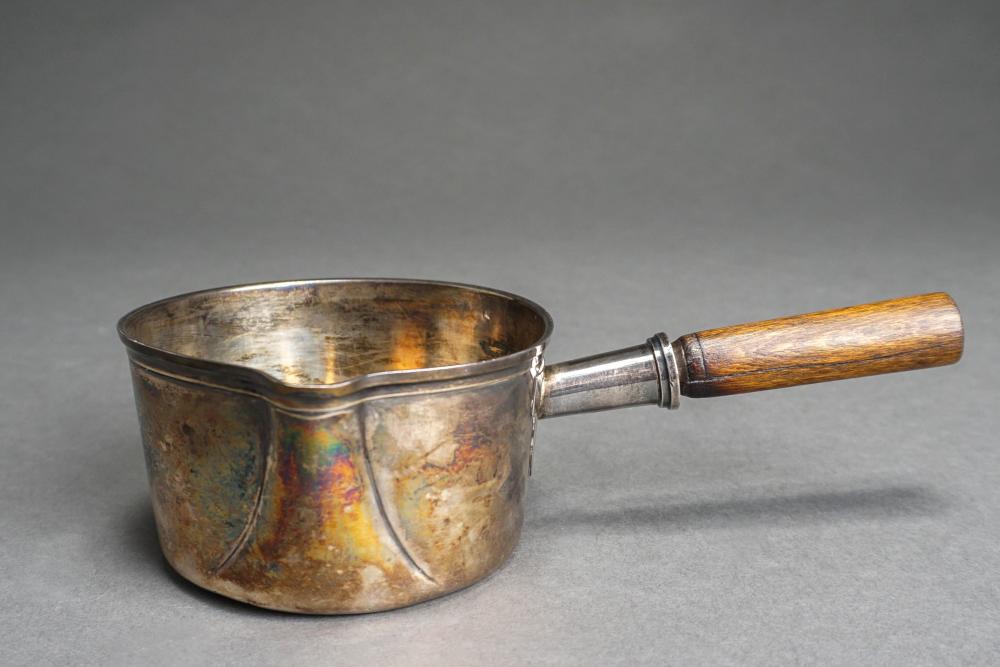 FRENCH SILVER AND TREEN HANDLE