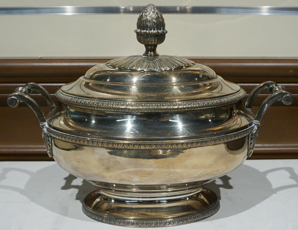 EUROPEAN SILVER PLATE TUREEN WITH 32c098