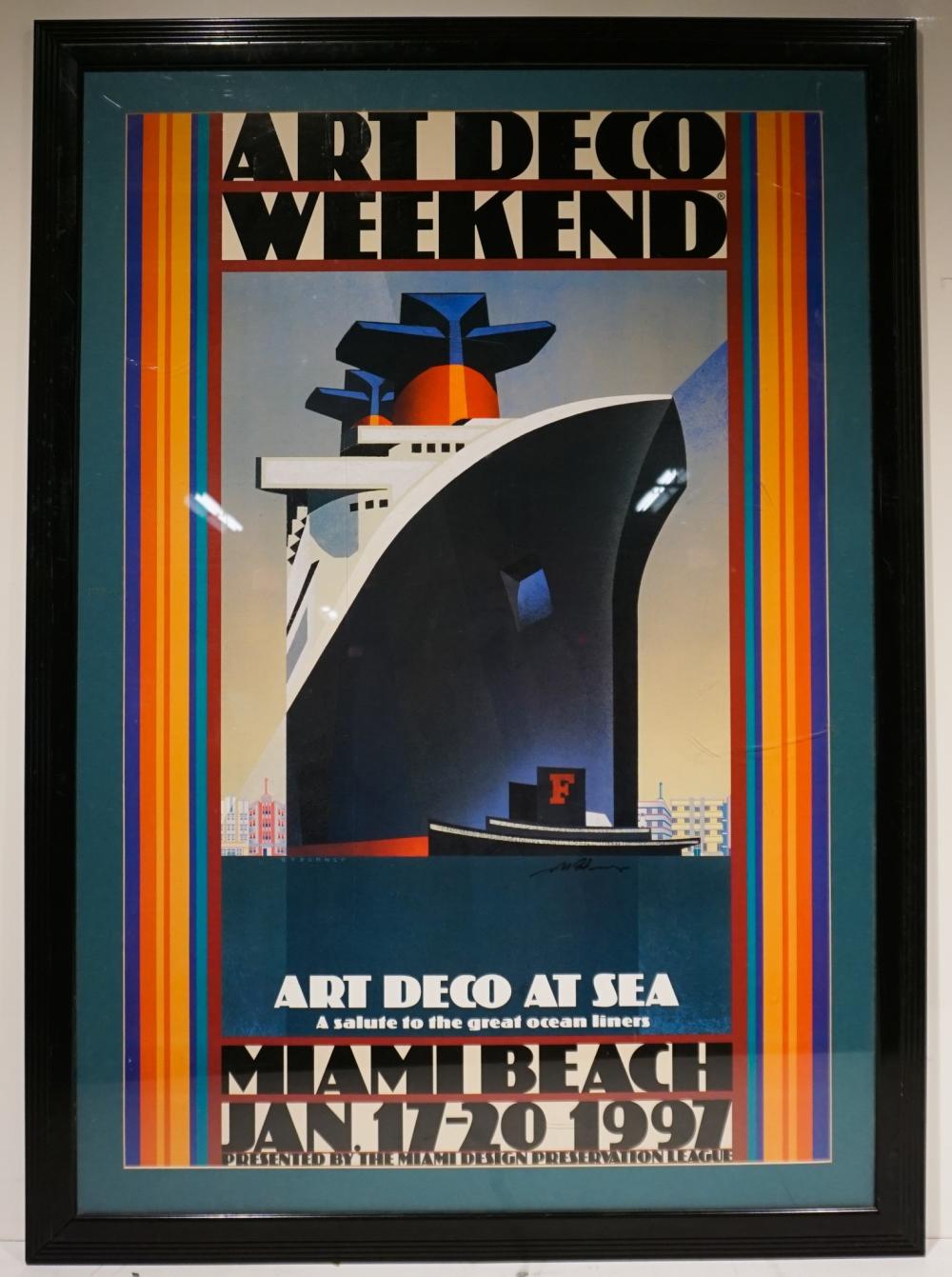 ART DECO AT SEA COLOR PRINT POSTER  32c094