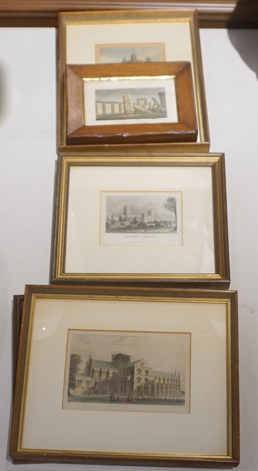 FIVE ENGLISH ARCHITECTURAL ENGRAVINGS  32c0a7