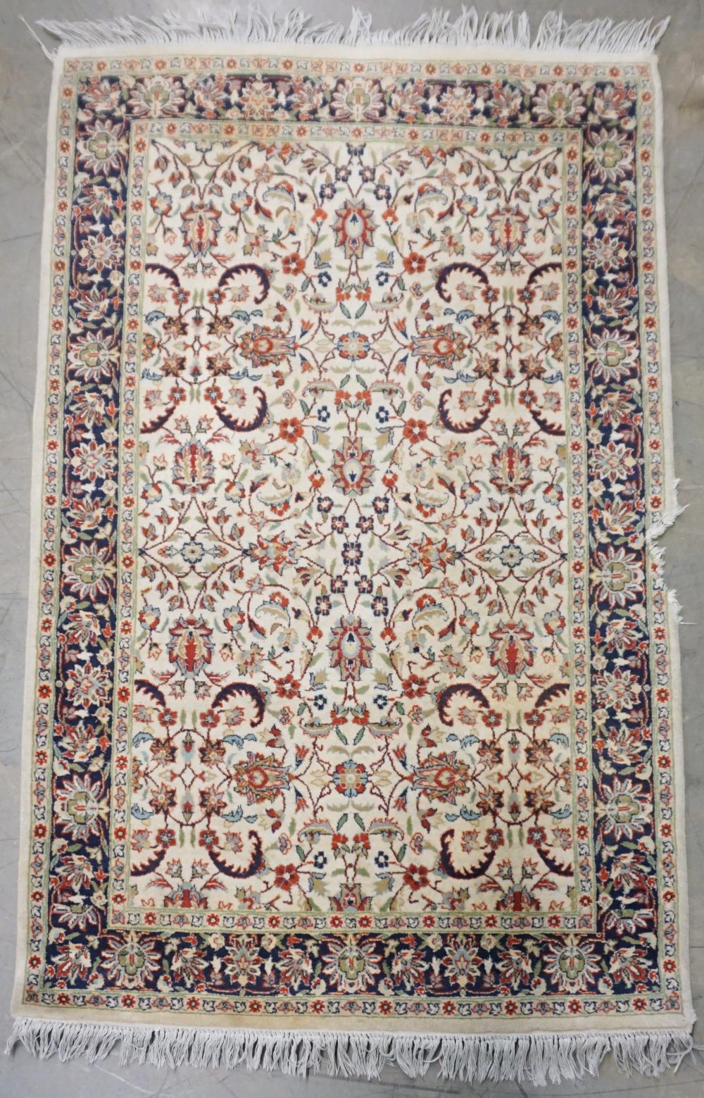 TABRIZ RUG (DAMAGED), 5 FT 4 IN