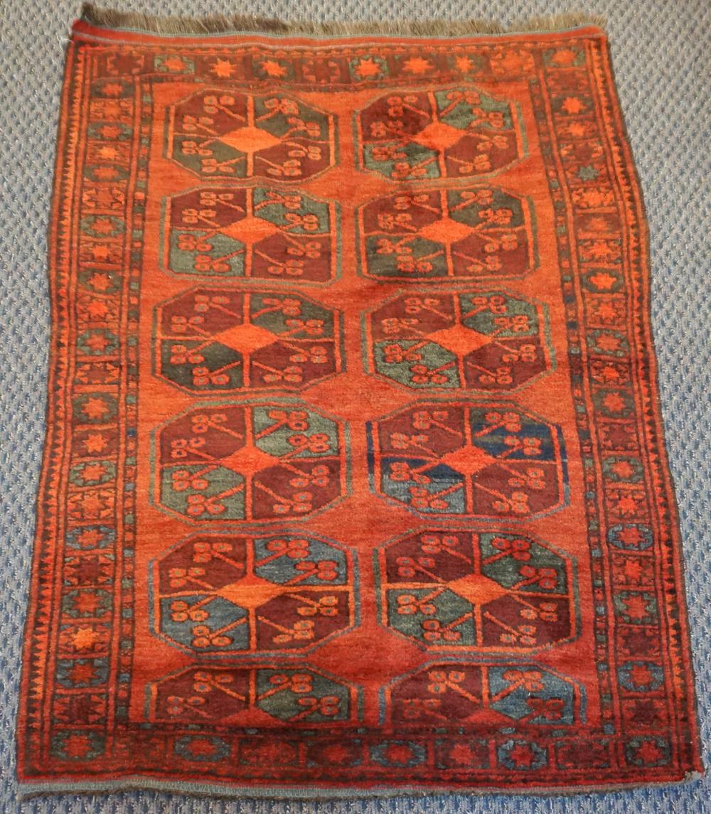 AFGHAN TURKOMAN RUG, 5 FT 7 IN