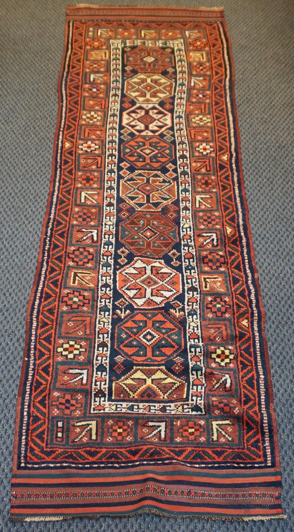 KURDISH RUG, 11 FT 2 IN X 3 FT