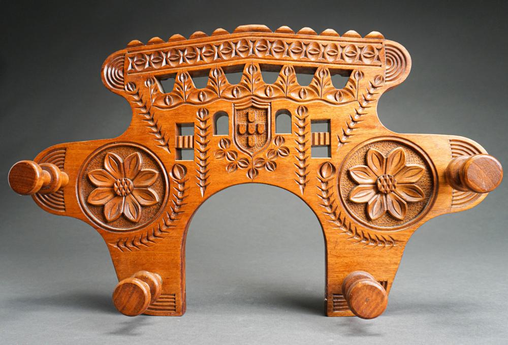 EUROPEAN CARVED MAHOGANY HANGING