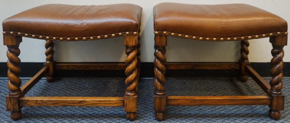 PAIR OF JACOBEAN STYLE TURNED AND 32c135