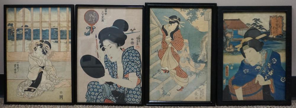 FOUR ASSORTED JAPANESE WOODBLOCK 32c137