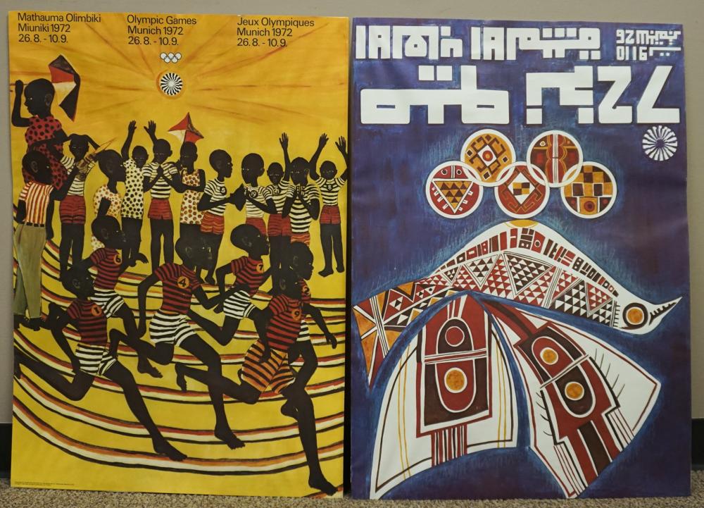 TWO COLOR POSTERS FROM THE OLYMPIC GAMES,