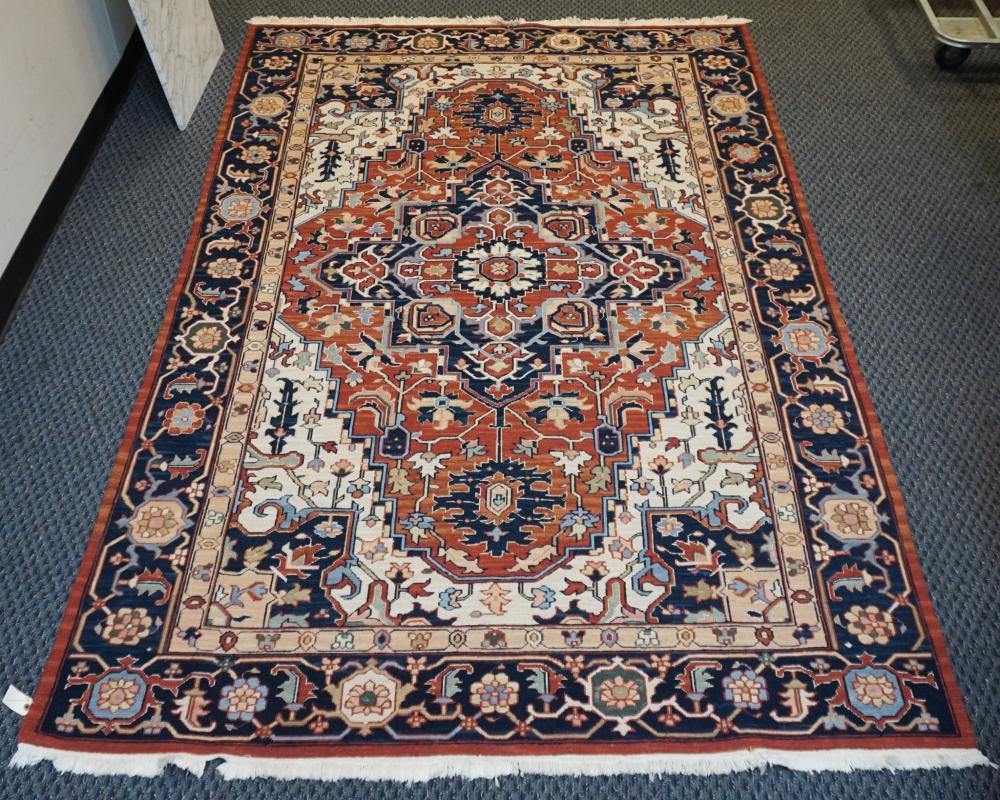 INDO-HERIZ RUG, 8 FT 11 IN X 5