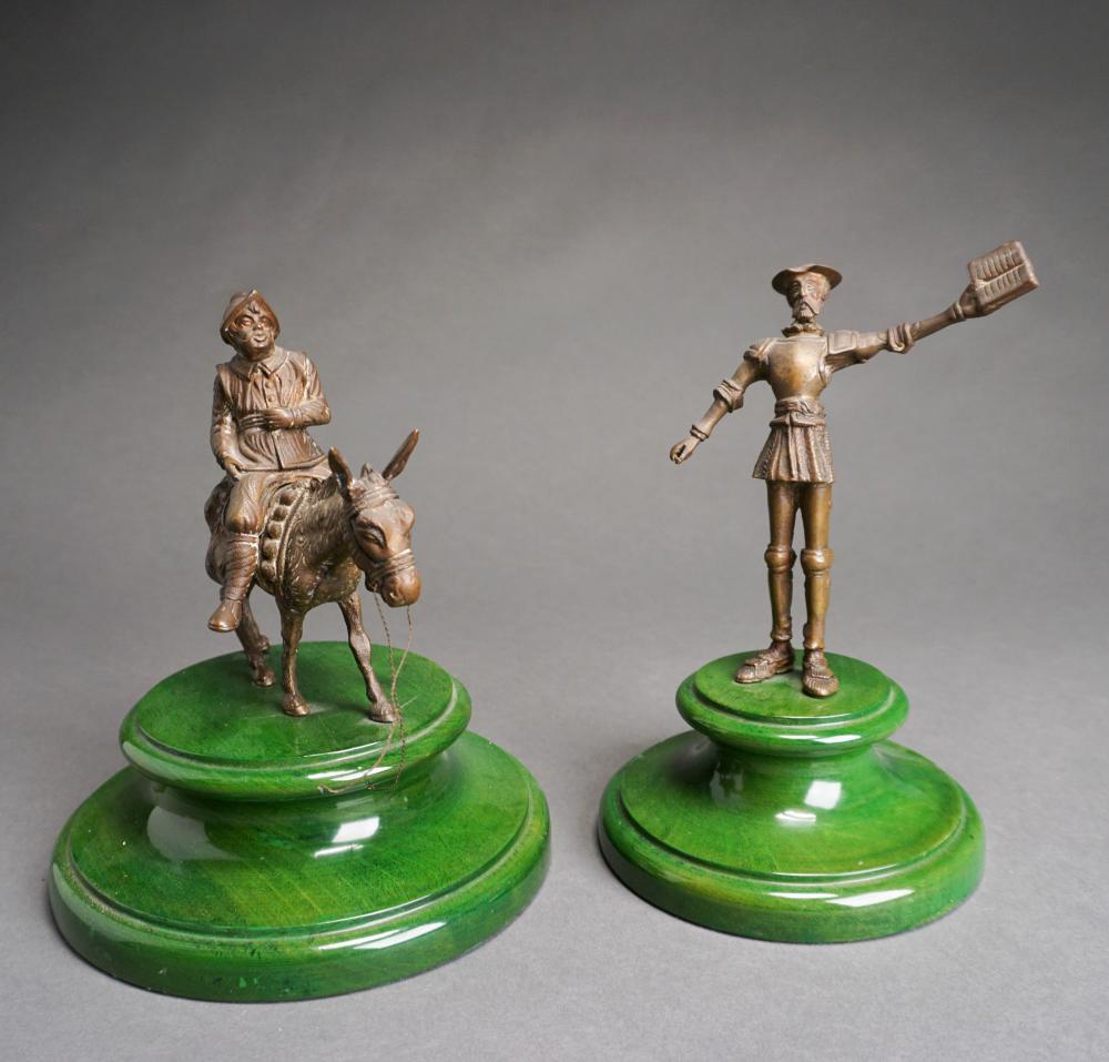 TWO BRASS FIGURES OF DON QUIXOTE