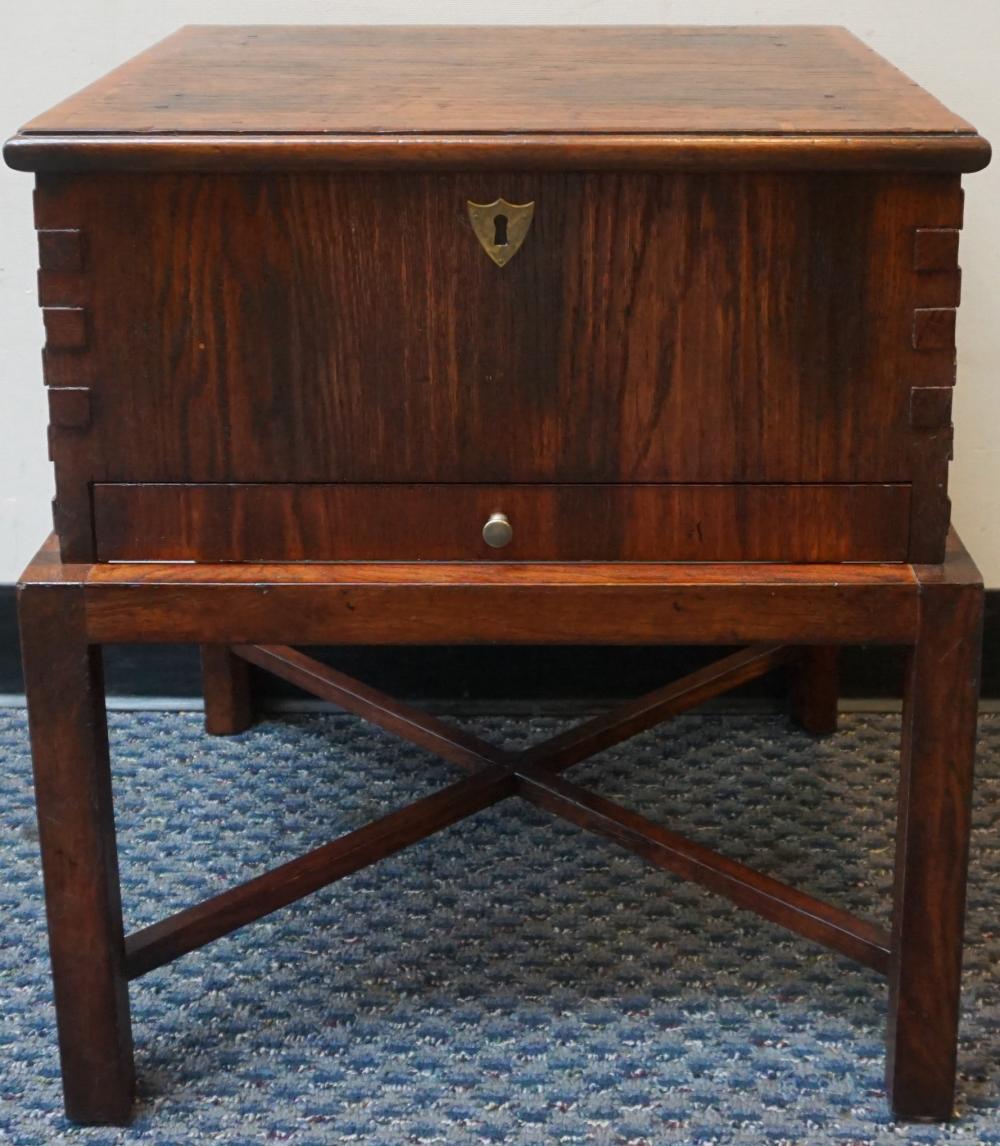 GEORGIAN STYLE OAK SILVER CHEST