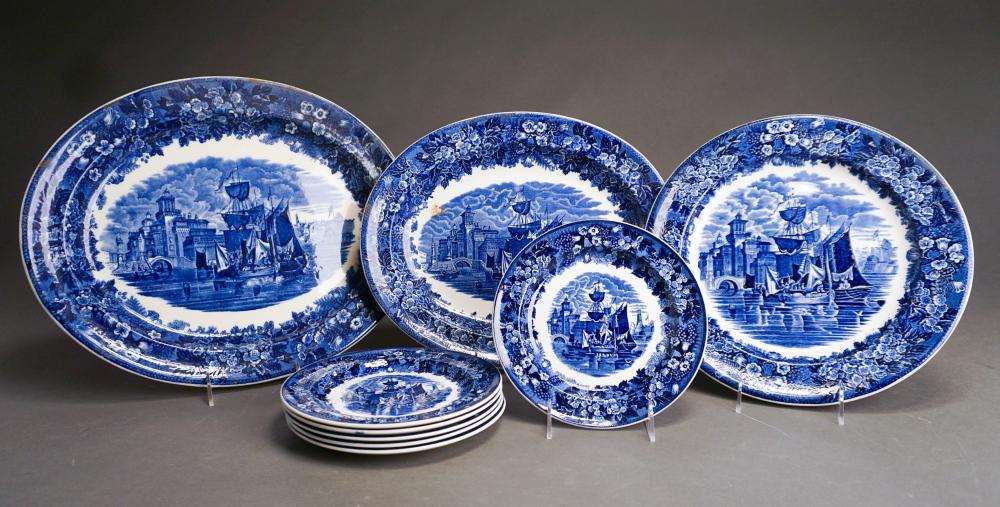 SET OF NINE WEDGWOOD FERRARA PATTERN,