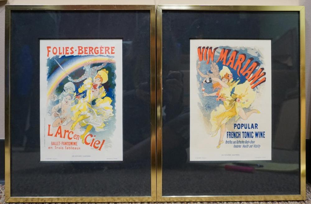 TWO FRAMED LES AFFICHES ILLUSTREES