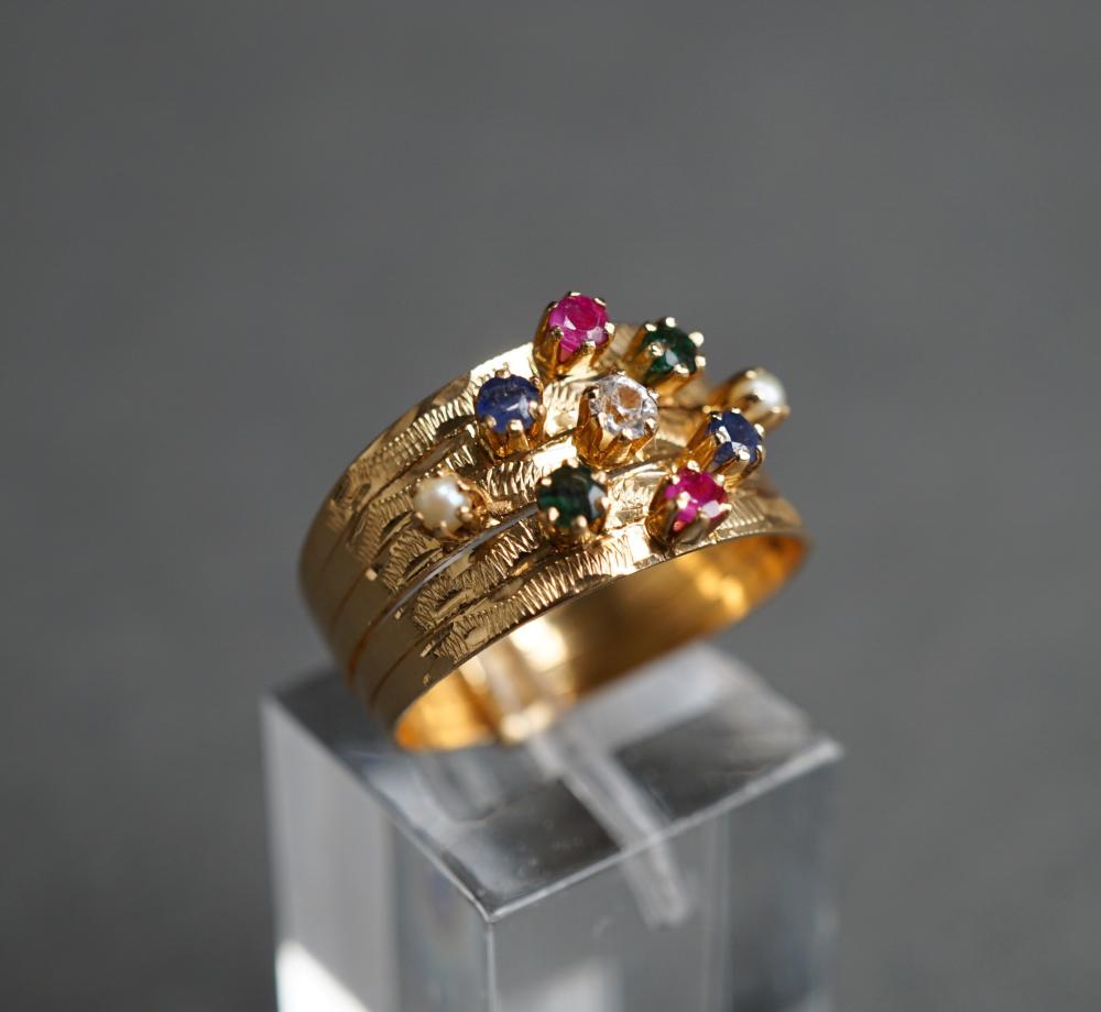 18 KARAT YELLOW GOLD AND MULTICOLOR 32c237