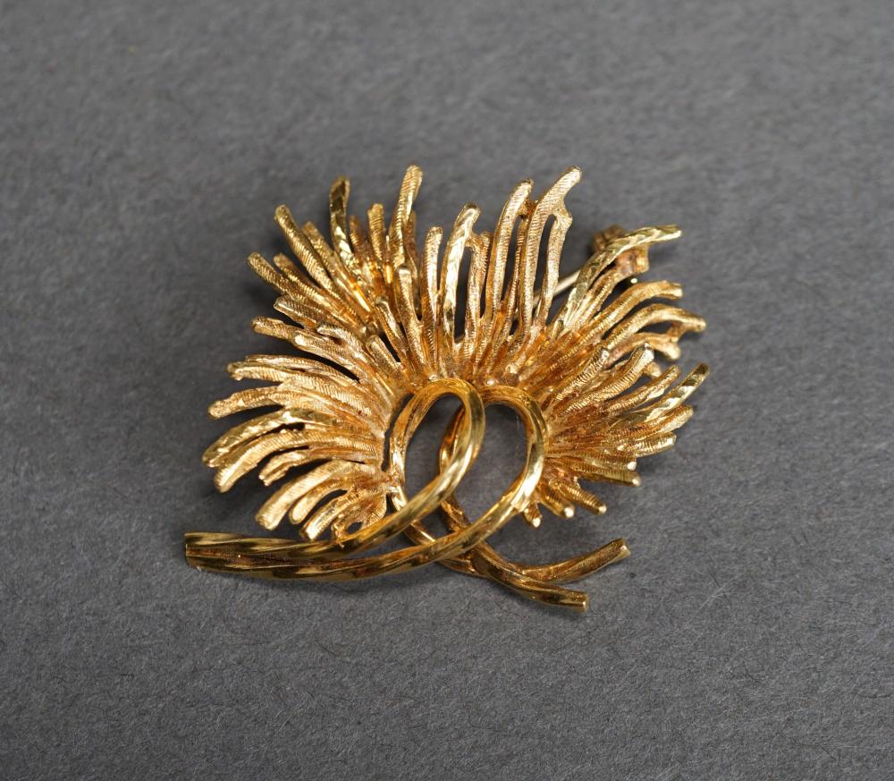 ITALIAN 18 KARAT YELLOW GOLD BROOCH  32c23d