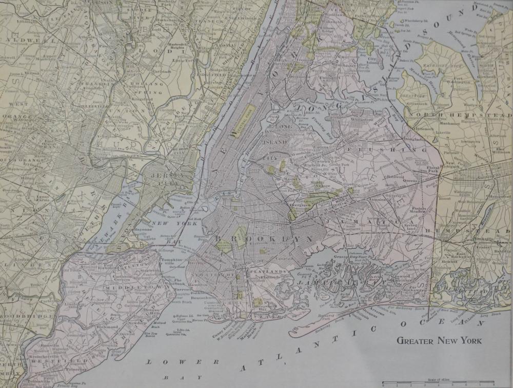 MAP OF GREATER NEW YORK FRAME  32c285