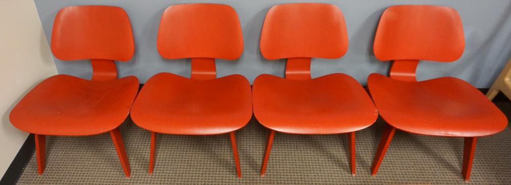 FOUR HERMAN MILLER EAMES RED PAINTED 32c292