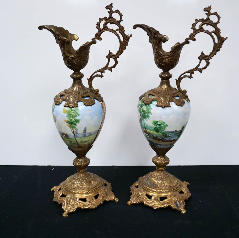 PAIR OF HAND PAINTED PORCELAIN