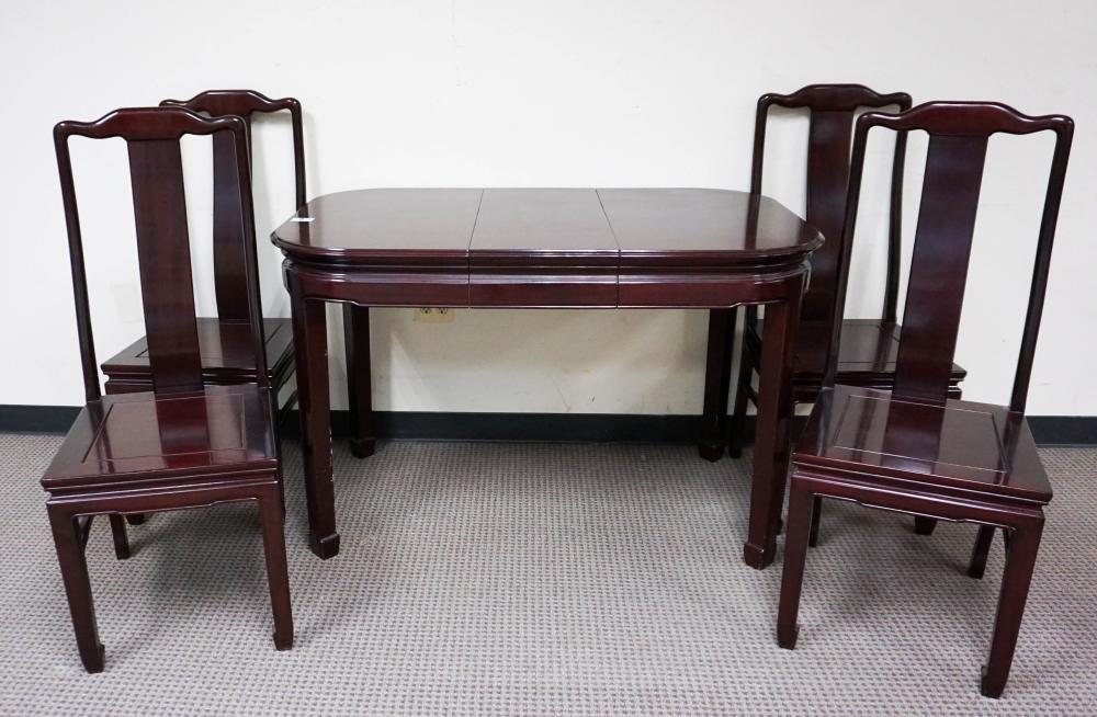 CHINESE STAINED WOOD DINETTE TABLE