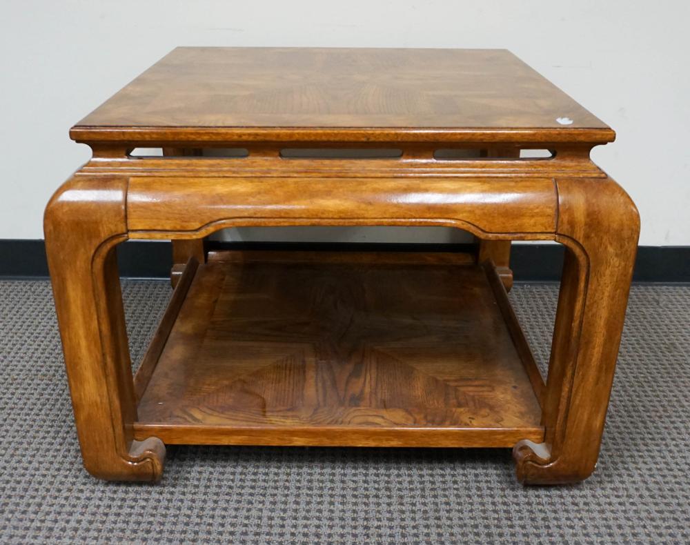 ASIAN STYLE OAK SQUARE SIDE TABLE  32c301