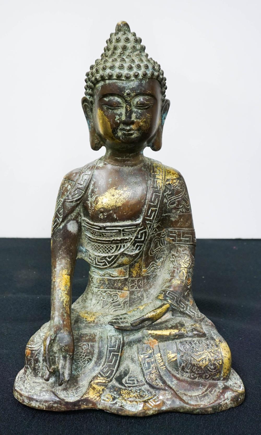 SOUTHEAST ASIAN PARTIAL GILT BRONZE 32c30b