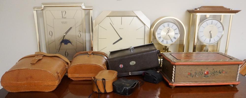 COLLECTION WITH FIVE SEIKO CLOCKS,