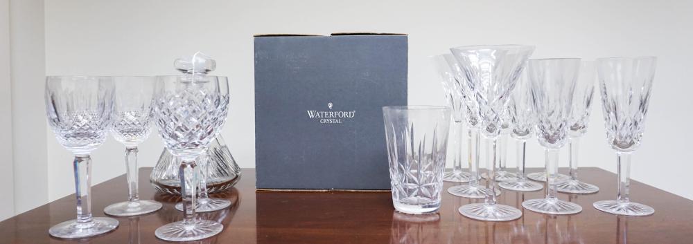 CRYSTAL DECANTER AND GROUP OF WATERFORD 32c3ee