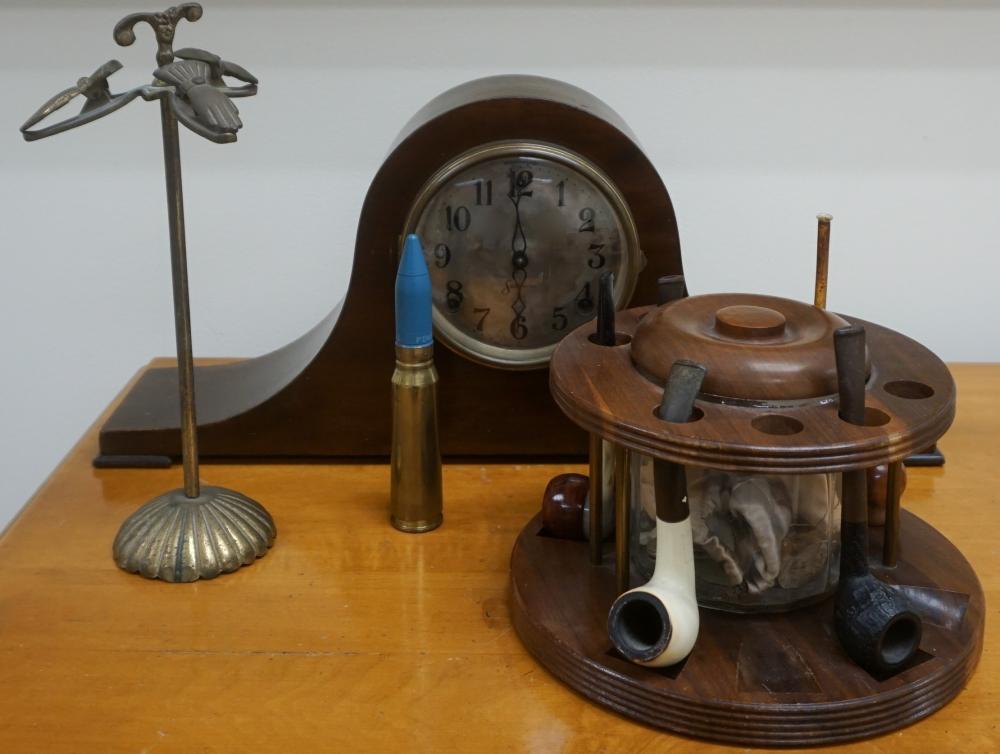 SESSIONS MANTLE CLOCK, WALNUT PIPE