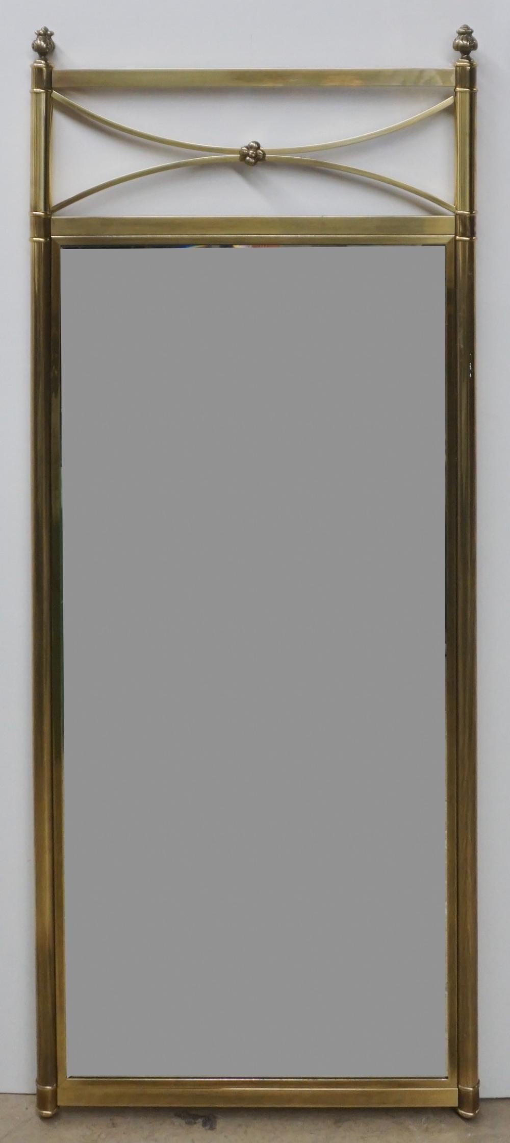 NEOCLASSICAL BRASS FRAME MIRROR,