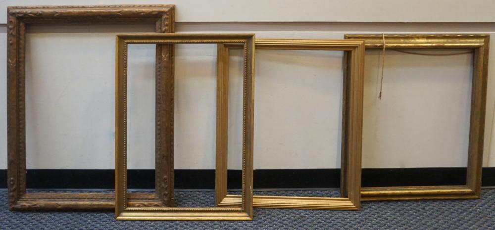 FOUR GILT AND FINISHED WOOD FRAMES  32c4be