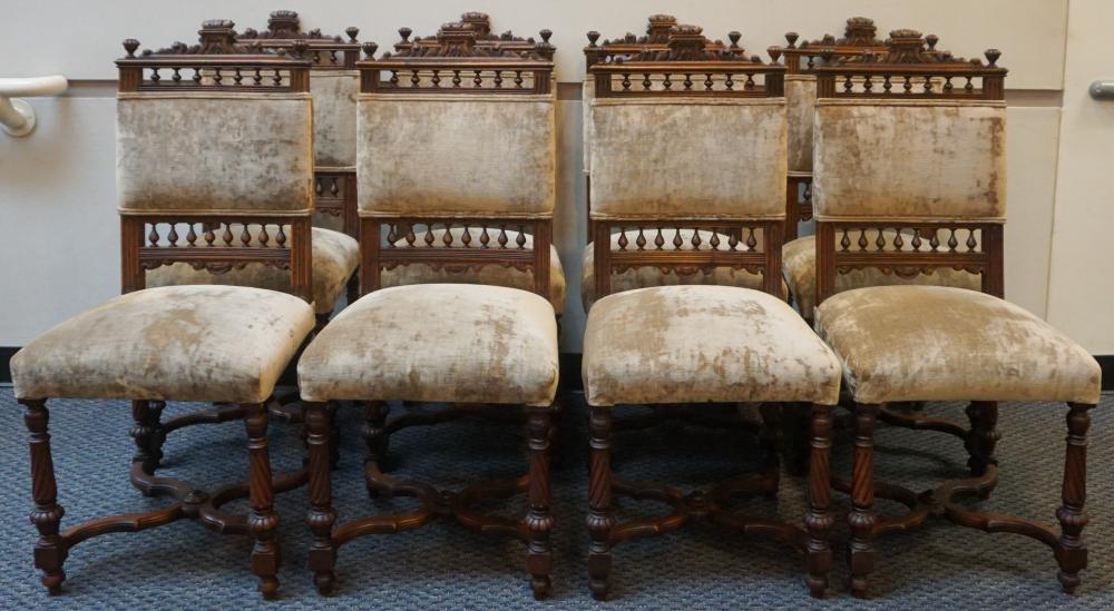 SET OF EIGHT JACOBEAN STYLE CARVED 32c4ce