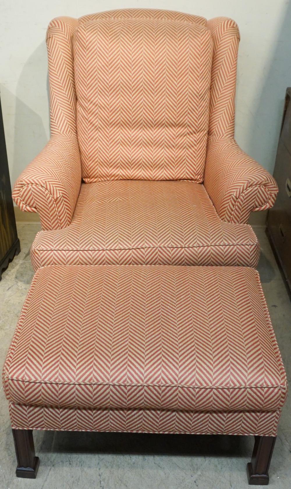 PAIR HICKORY CHAIR CO UPHOLSTERED 32c539