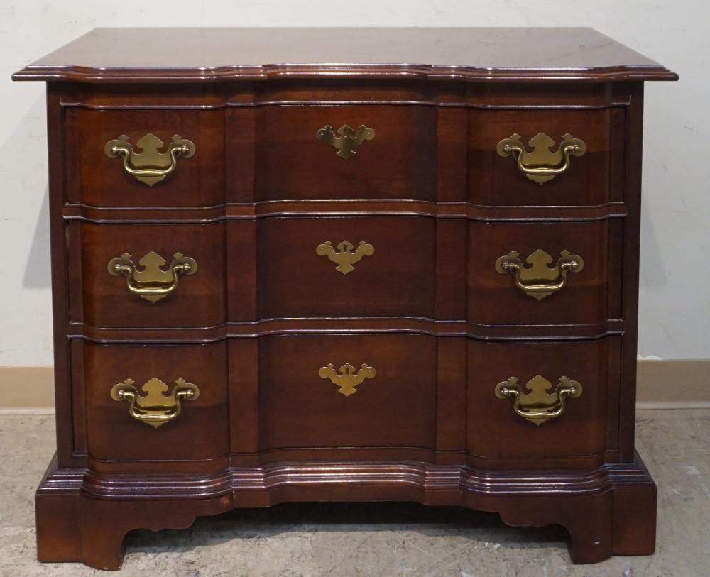 DREXEL BLOCK FRONT CHERRY CHEST OF DRAWERS,