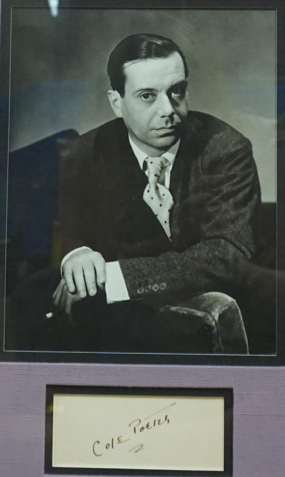 COLE PORTER SIGNATURE AND PHOTOGRAPH  32c565