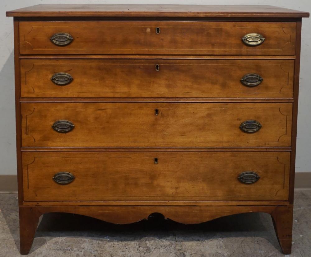 FEDERAL INLAID CHERRY CHEST OF