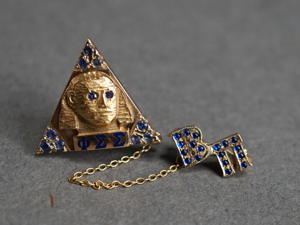 10-KARAT YELLOW-GOLD AND BLUE SAPPHIRE