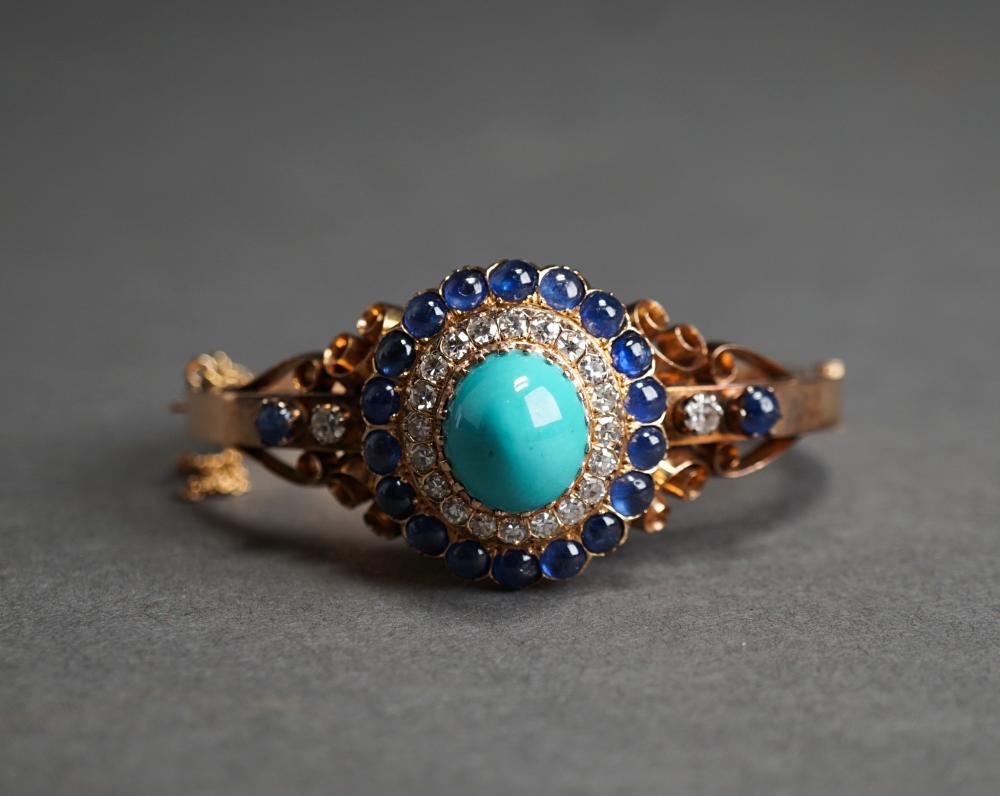 14-KARAT YELLOW-GOLD, TURQUOISE,