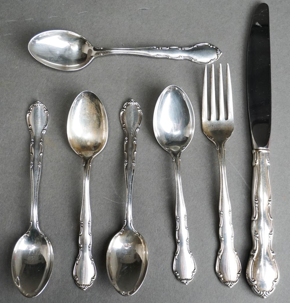 FIVE GORHAM STERLING SILVER TEASPOONS,