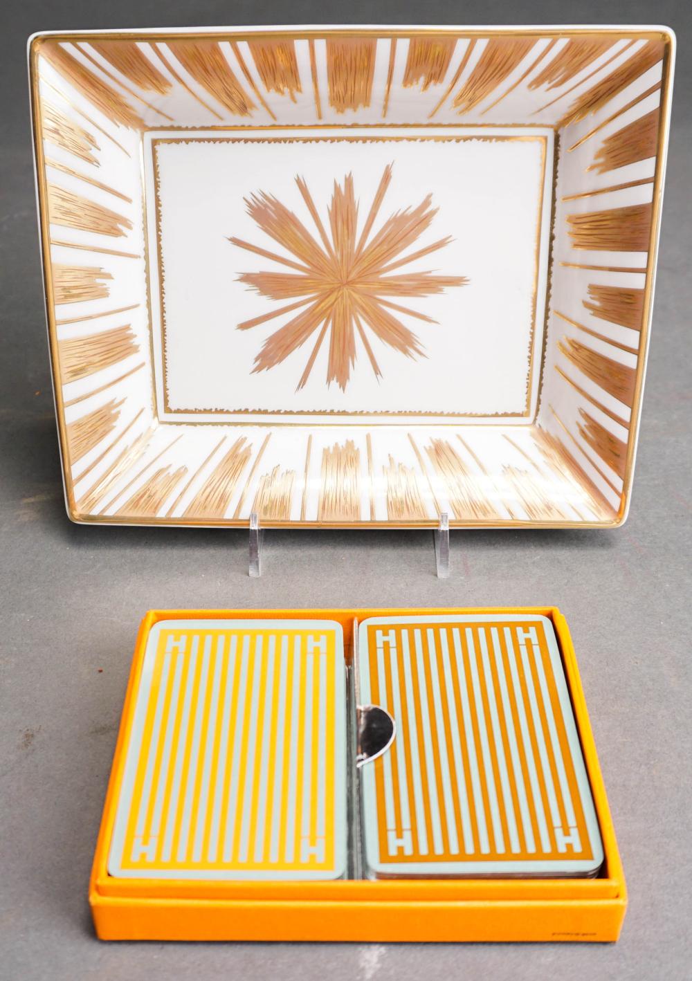 HERMES PLAYING CARDS WITH BOX AND 32c659