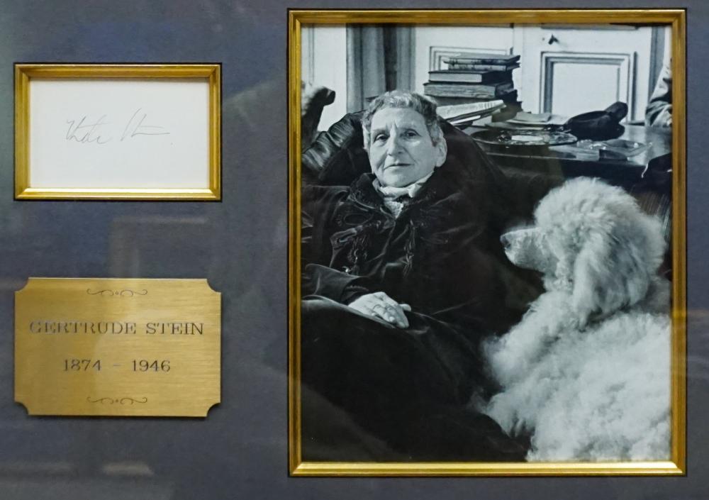 GERTRUDE STEIN SIGNATURE AND PHOTOGRAPH  32c691