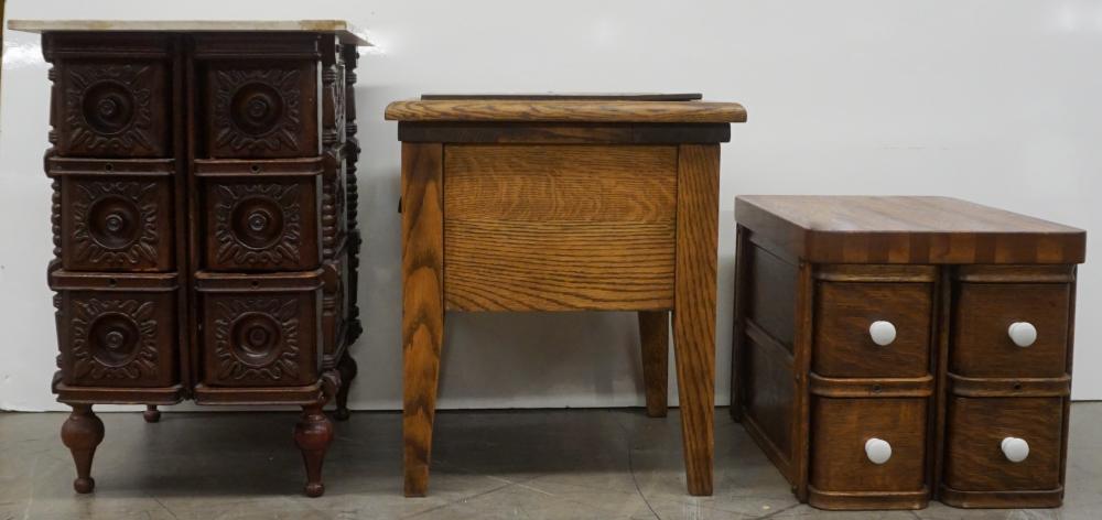 VICTORIAN STYLE OAK LIFT TOP COMMODE