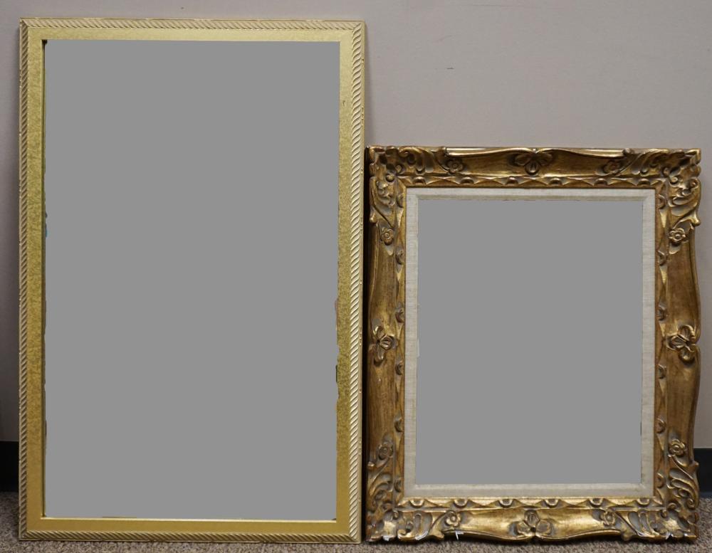 TWO GILT FRAME MIRRORS LARGER  32c74f