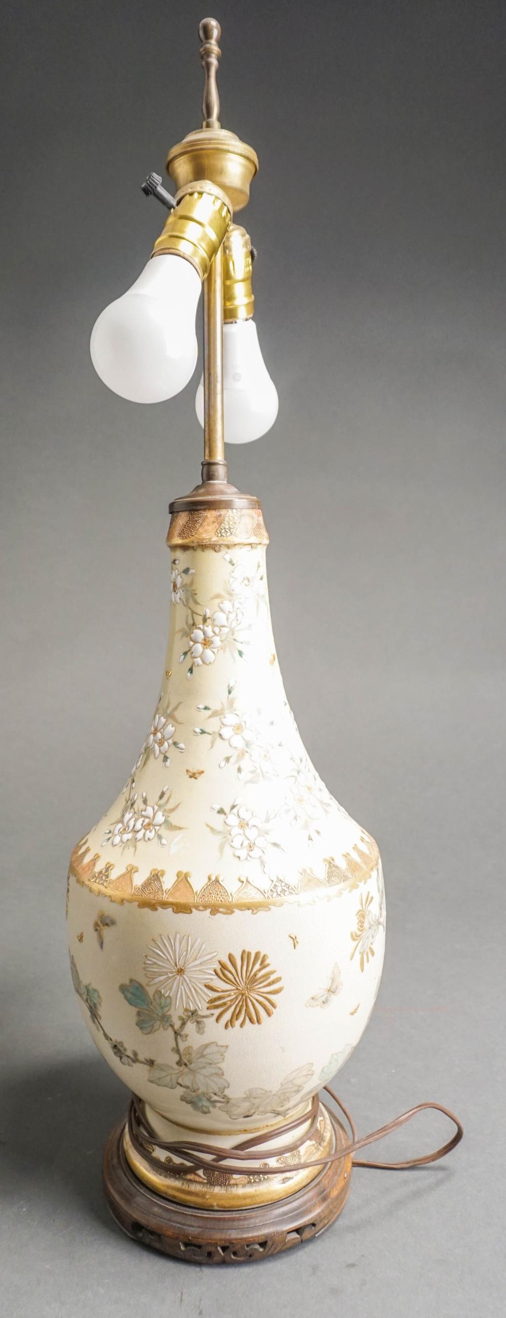 JAPANESE SATSUMA STYLE LAMP H 32c7c2