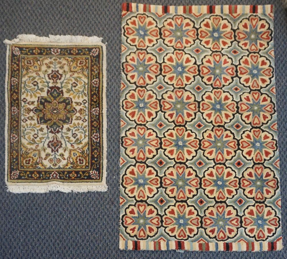 TWO MODERN AREA RUGS, LARGER: 4