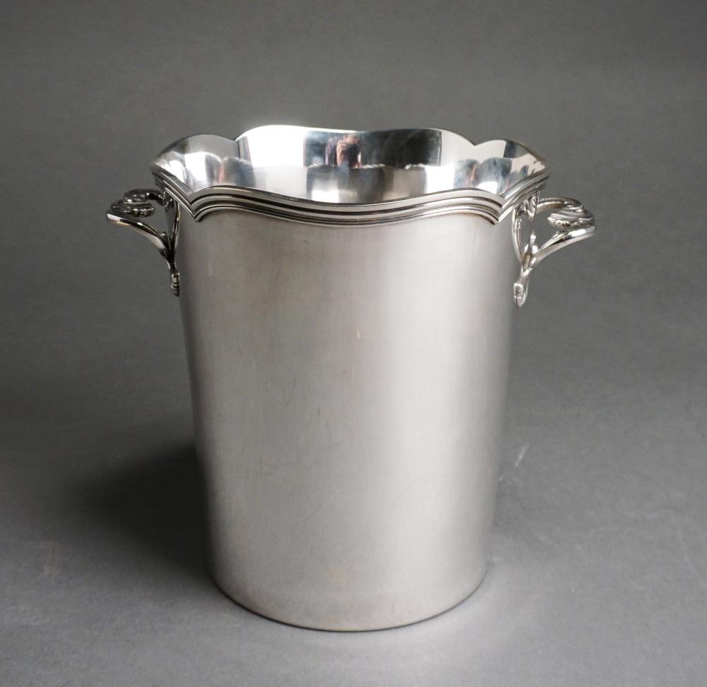 FRENCH SILVER PLATE CHAMPAGNE BUCKET,