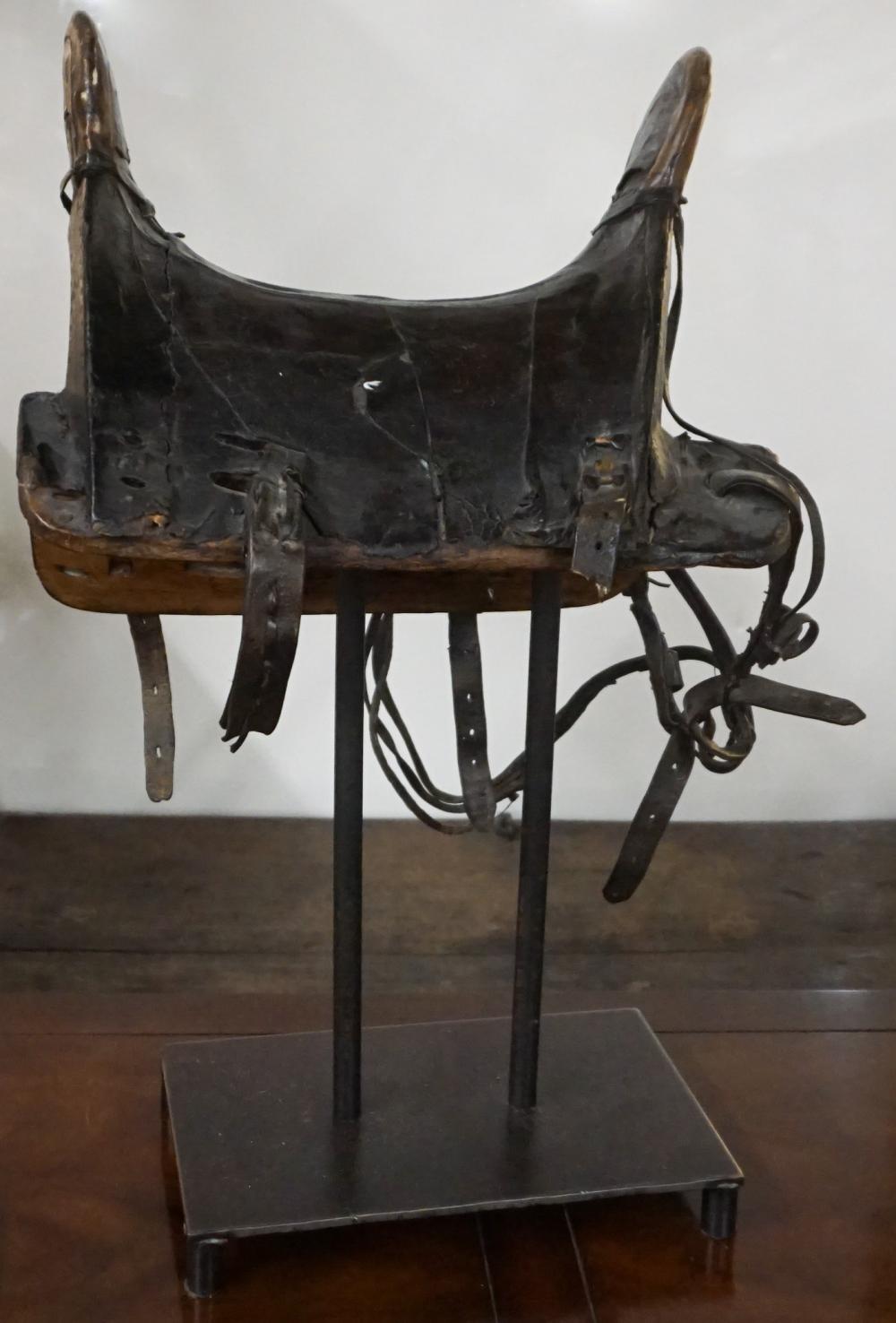 PERSIAN SADDLE WITH IRON STANDPersian