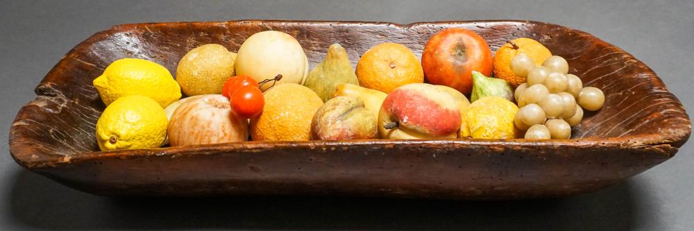 COLLECTION OF HARDSTONE FRUIT IN