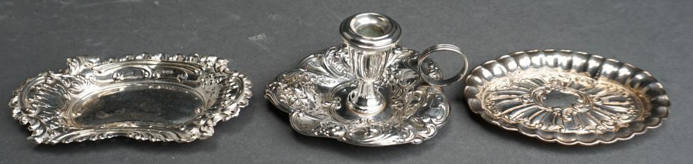 STERLING SILVER CHAMBERSTICK AND